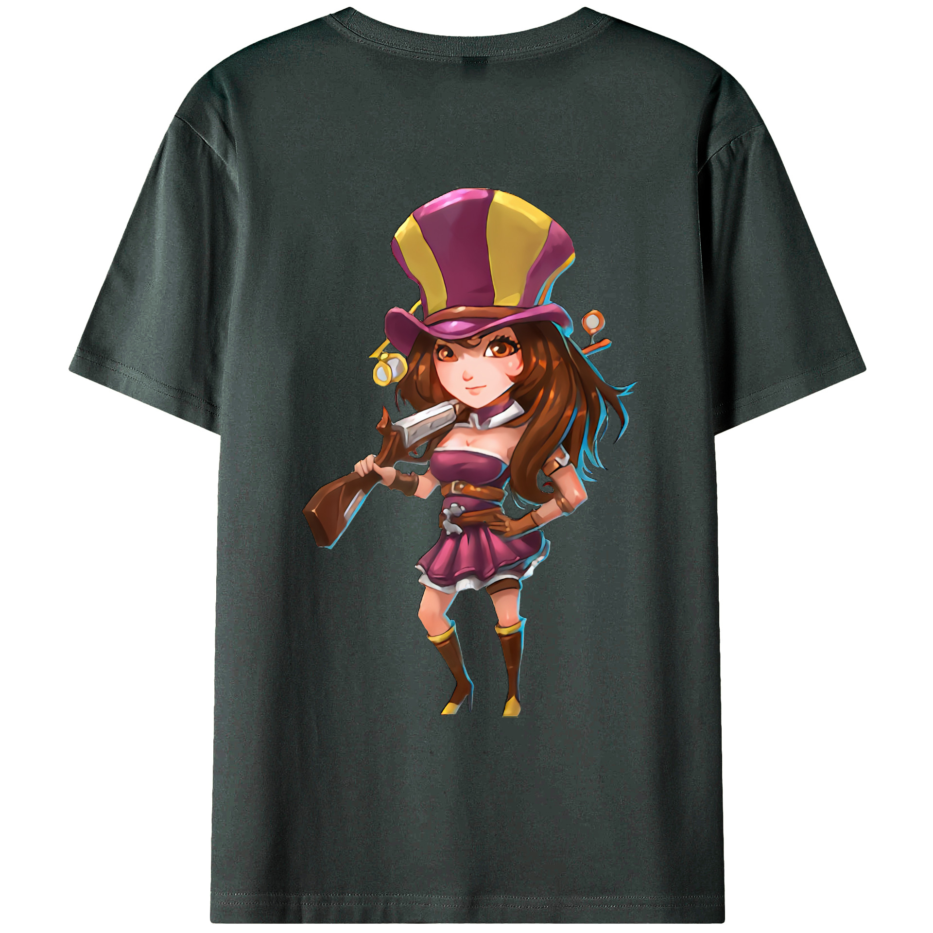 （画像用） リーグ・オブ・レジェンド League of Legends LOL 綿100％ メンズ半袖Tシャツ（バックプリント） 通気性